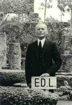 Edward Leedskalnin at His Coral Castle.