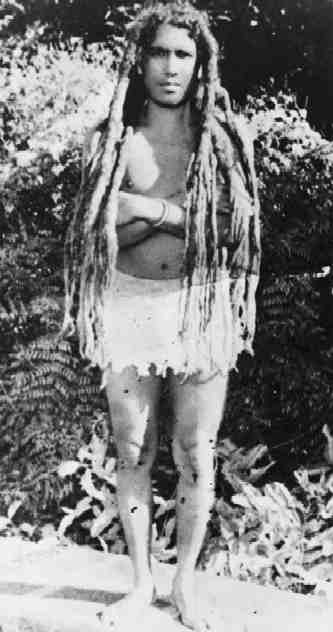 Yoga Guru Sri Tat Wale Baba - Rishi of the Himalayas, about age 20, wearing jute.